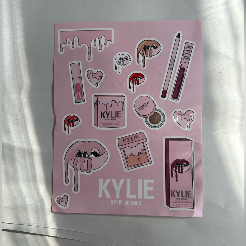 Kylie Cosmetics Makeup-Themed Sticker Sheet. Brand New.